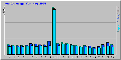 Hourly usage for May 2025